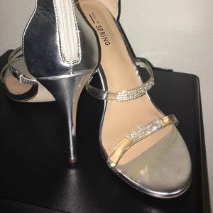 Cute silver heels